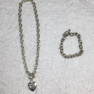 Necklace and Bracelet Chain Set